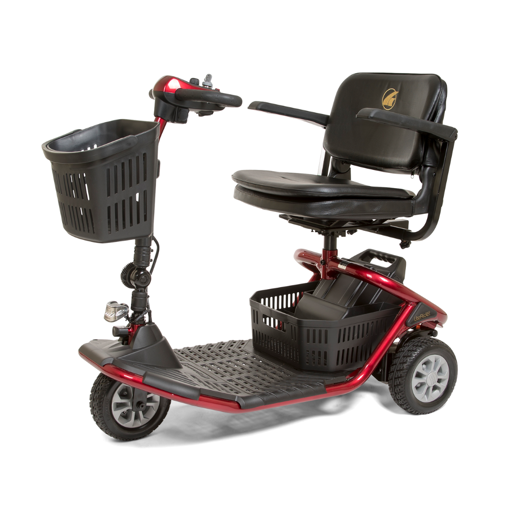 Golden Technologies LiteRider Lightweight 3 Wheel Travel Scooters - Left